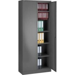 Bisley Aktenschrank Essentials, Aus Metall, Abschließbar, 91,4 X 197 X 47cm, Anthrazit
