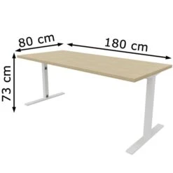 Quadrifoglio Schreibtisch Idea+ Tube, Eiche / Weiß, Maße: 180 X 80cm -Geschäft Für Bürobedarf 06cb1e82e3c46701fd9885bcf93c523a4eebbce3 schreibtisch quadrifoglio idea plus tube eiche weiss