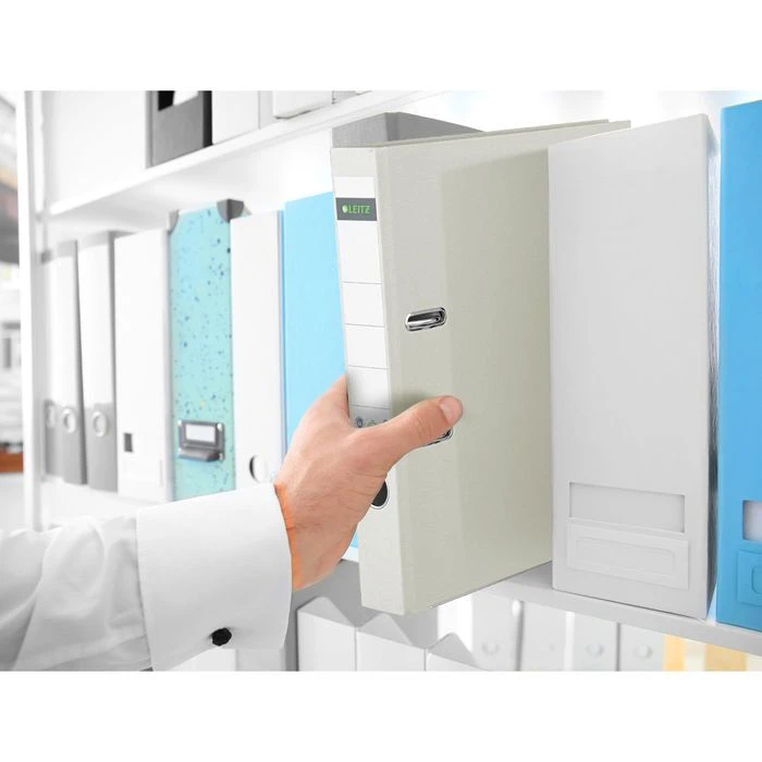 Leitz Ordner 1008-00-01, Vollpapier, Karton, A4, 5,2cm, Weiß 5 Leitz Ordner 1008-00-01, Vollpapier, Karton, A4, 5,2cm, Weiß – Bild 3