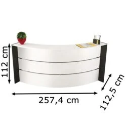 Kerkmann Empfangstheke Bari 3562, Weiß / Weiß, 257,4 X 112 X 112,5 Bogentheke -Geschäft Für Bürobedarf 0b66a624dd41daae8c344f0fe50480f30fcc2e93 empfangstheke kerkmann bari 3562
