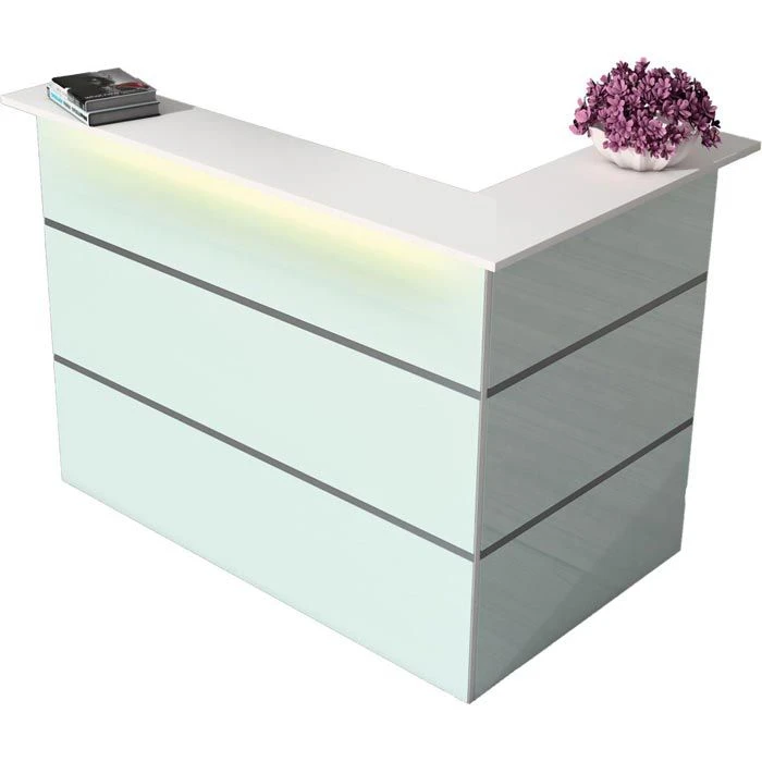 Kerkmann Empfangstheke Atlantis, Weiß / Weiß, 150 X 110 X 92cm, Kompakttheke 3 Kerkmann Empfangstheke Atlantis, Weiß / Weiß, 150 X 110 X 92cm, Kompakttheke