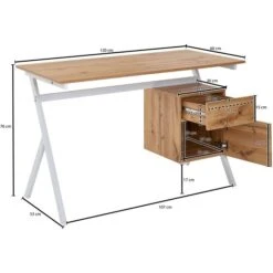 Wohnling Schreibtisch WL6.371, Eiche, Maße: 120 X 60cm -Geschäft Für Bürobedarf 10f91a0db41875f0a5ae2636bbfeb0e6026a8401 schreibtisch wohnling wl6.371 eiche
