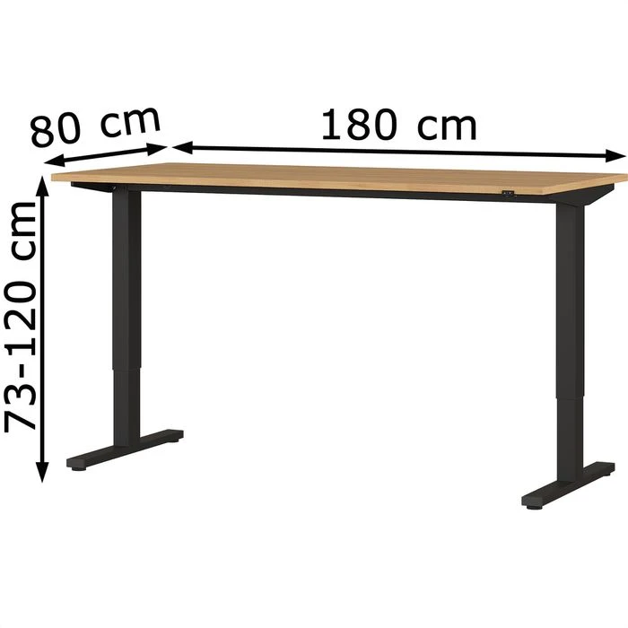 Germania Schreibtisch Agenda, 4244-582, Eiche, Elektrisch Höhenverstellbar, 180 X 73-120 X 80cm 10 Germania Schreibtisch Agenda, 4244-582, Eiche, Elektrisch Höhenverstellbar, 180 X 73-120 X 80cm – Bild 8