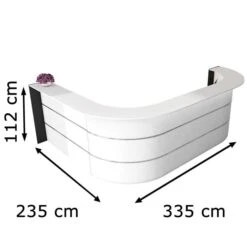 Kerkmann Empfangstheke Bari 3567, Weiß / Weiß, 335 X 112 X 235cm, Winkeltheke -Geschäft Für Bürobedarf 192675d522ab1d8db6ce70e0147fa28e68d58614 empfangstheke kerkmann bari 3567
