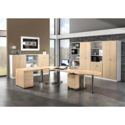 Hammerbacher Schreibtisch O-Serie, Asteiche, Verstellbar, 140 X 65-85 X 67,2cm, Mini Office -Geschäft Für Bürobedarf 1aa966ce5fb996d14a0d57d899d386a0694978ff schreibtisch hammerbacher o serie asteiche