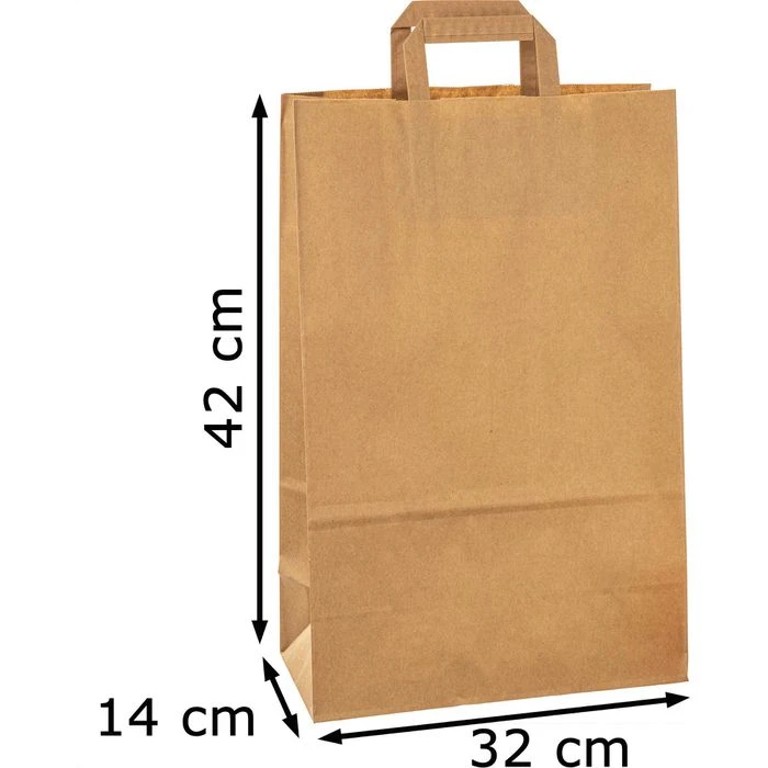 La-Borsa Tragetaschen Braun, 32 X 42cm, Papiertüten Mit Henkel, 250 Stück 4 La-Borsa Tragetaschen Braun, 32 X 42cm, Papiertüten Mit Henkel, 250 Stück – Bild 2