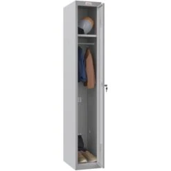 Phoenix Spind PL1130GGK, Lichtgrau, 1 Abteil Mit Sockel, BxT: 30 X 50cm