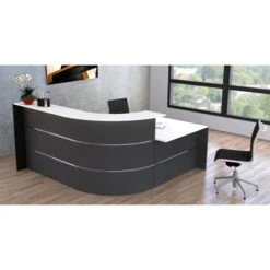 Kerkmann Empfangstheke Bari 3559, Anthrazit / Weiß, 235 X 112 X 200cm, Winkeltheke Mit Anbautisch -Geschäft Für Bürobedarf 1ea9fba62f621c4c9d32c8e0b92d20cff0c07853 empfangstheke kerkmann bari 3559 anthrazit weiss