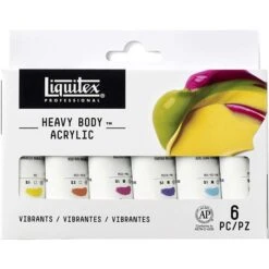 Liquitex Acrylfarben 3699295 Heavy Body Set, 6 Farben Je 22ml, Lebendige Farben, In Tuben