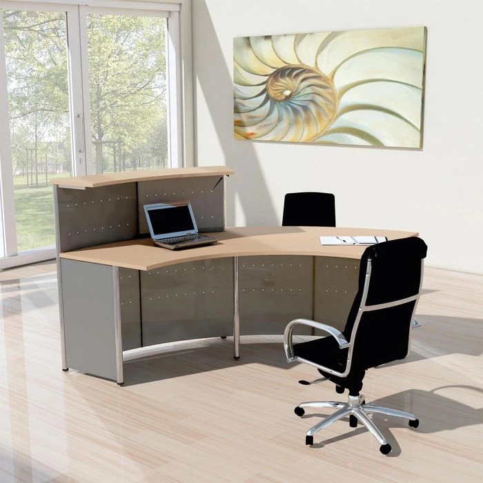 Kerkmann Empfangstheke Genua 3995, Silber / Buche, 116 X 115 X 70, Grundtheke Gerade 6 Kerkmann Empfangstheke Genua 3995, Silber / Buche, 116 X 115 X 70, Grundtheke Gerade – Bild 4