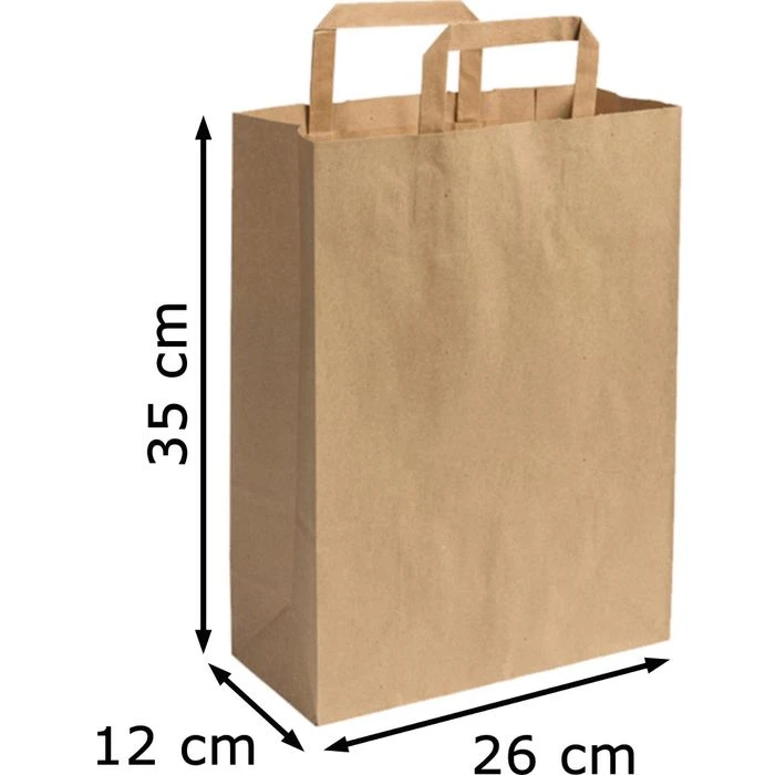 Biozoyg Tragetaschen Braun, 26 X 35cm, Papiertüten Mit Henkel, 250 Stück 4 Biozoyg Tragetaschen Braun, 26 X 35cm, Papiertüten Mit Henkel, 250 Stück – Bild 2