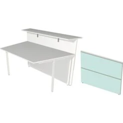 Kerkmann Empfangstheke Atlantis, Weiß / Weiß, 241 X 110 X 170cm, Winkeltheke -Geschäft Für Bürobedarf 267693b04c10884dd1249f95eb327245c20235e2 empfangstheke kerkmann atlantis