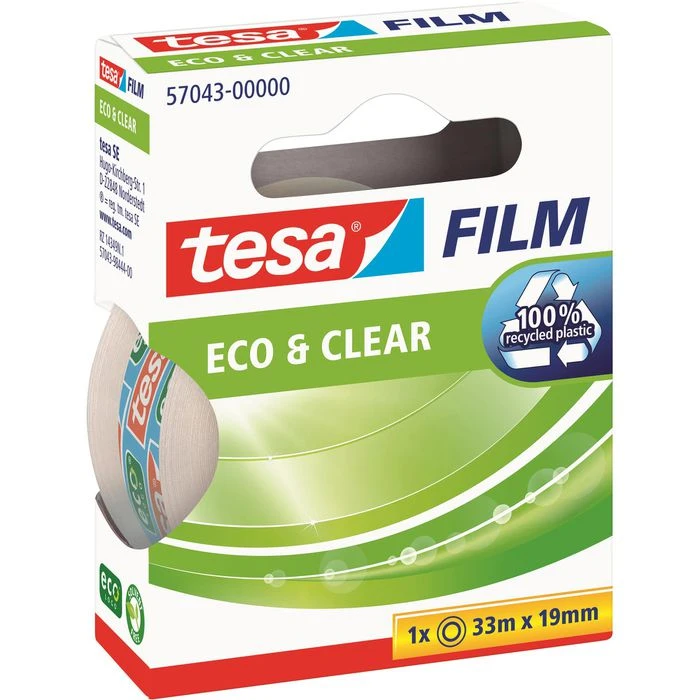 Tesa Klebeband 57043, Eco & Clear, 19mm X 33m, KernØ 26mm, Transparent 3 Tesa Klebeband 57043, Eco & Clear, 19mm X 33m, KernØ 26mm, Transparent