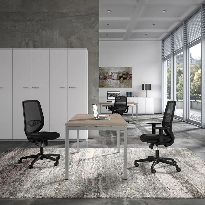 Quadrifoglio Schreibtisch Idea+ 01, Ulme / Silber, Maße: 180 X 80cm 4 Quadrifoglio Schreibtisch Idea+ 01, Ulme / Silber, Maße: 180 X 80cm – Bild 2