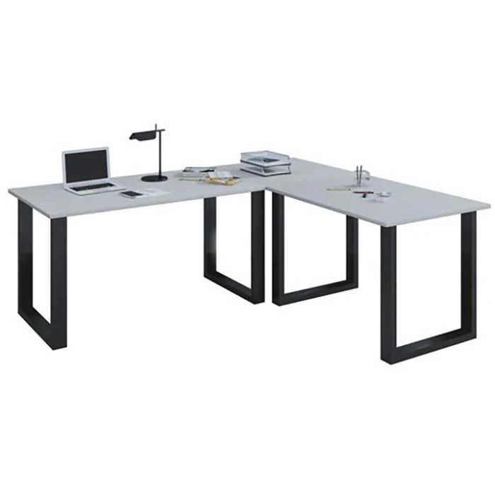 VCM Schreibtisch Lona, 916403, Grau, Maße: 160 X 160cm, L-Form 3 VCM Schreibtisch Lona, 916403, Grau, Maße: 160 X 160cm, L-Form