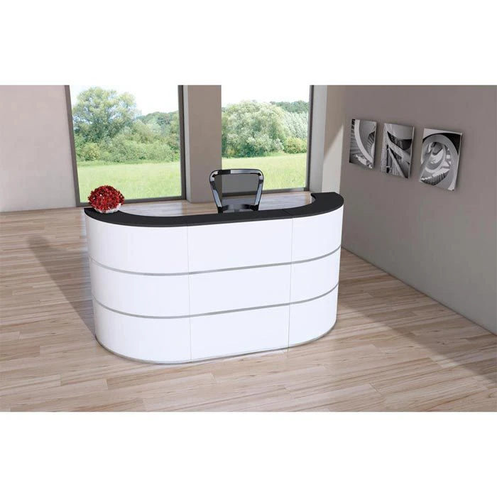 Kerkmann Empfangstheke Cento 3a, 3856, Weiß / Anthrazit, 260 X 110 X 80cm, Rezeption 4 Kerkmann Empfangstheke Cento 3a, 3856, Weiß / Anthrazit, 260 X 110 X 80cm, Rezeption – Bild 2