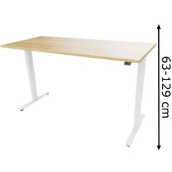 Fm-Büromöbel Schreibtisch Fastline, Move 2.0, Elektrisch Höhenverstellbar, 180 X 80cm, Eiche