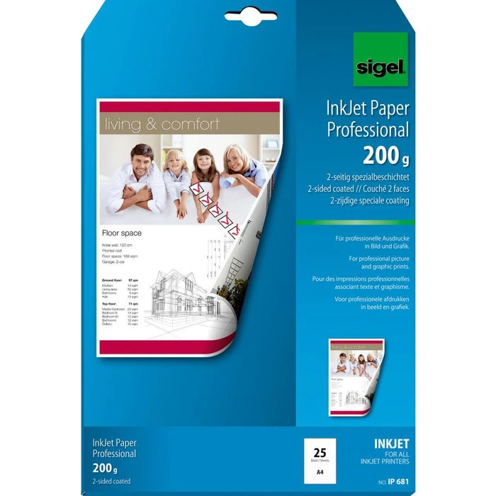 Sigel IP 681 Inkjet Paper Professional A4 200g 3 Sigel IP 681 Inkjet Paper Professional A4 200g