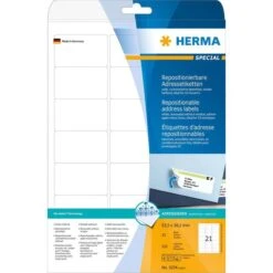 Herma Movables 5074 Etiketten Weiß 63.5 X 38.1mm -Geschäft Für Bürobedarf 35b2714437716115ab8ad286ea8ee54a87841a44 adressetiketten herma 5074 movables weiss