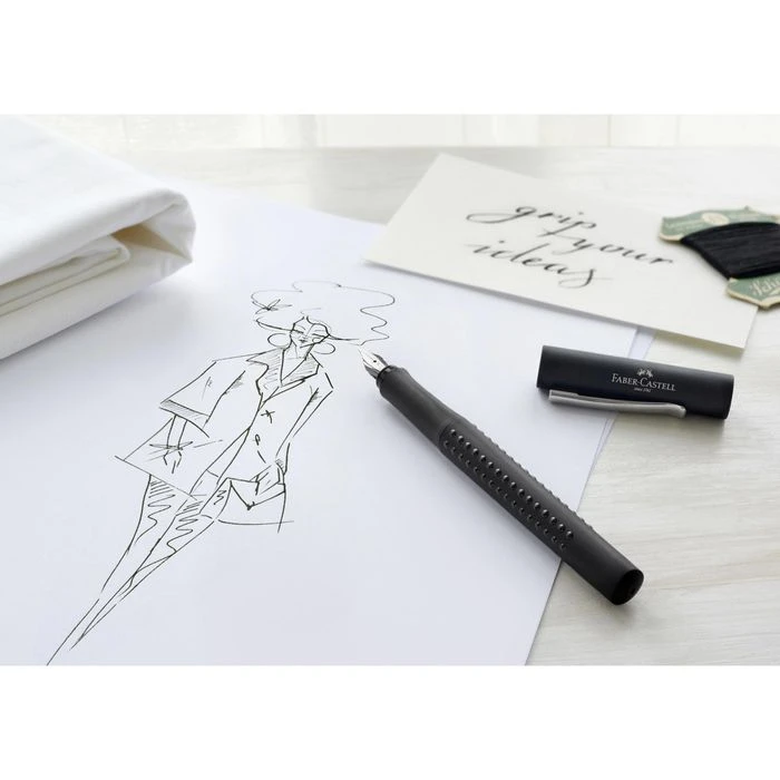 Faber-Castell Schreibset Grip 2011 Schwarz, Kugelschreiber & Füller, Etui Aus Metall 6 Faber-Castell Schreibset Grip 2011 Schwarz, Kugelschreiber & Füller, Etui Aus Metall – Bild 4