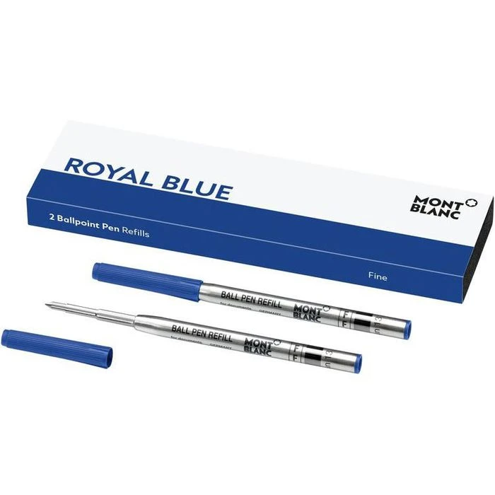 Montblanc Kugelschreiberminen 128213 Royal Blue, Metallgroßraummine, Strichstärke F, Blau 3 Montblanc Kugelschreiberminen 128213 Royal Blue, Metallgroßraummine, Strichstärke F, Blau