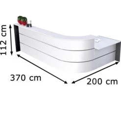 Kerkmann Empfangstheke Bari 3568, Weiß, 370 X 112 X 200cm, Winkeltheke Mit Anbautisch -Geschäft Für Bürobedarf 3a43c656aa9861b156dbac14e8469d9e457bf856 empfangstheke kerkmann bari 3568 weiss
