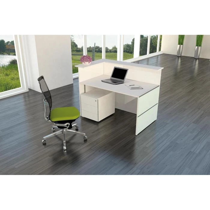 Kerkmann Empfangstheke Atlantis, Weiß / Weiß, 150 X 110 X 92cm, Kompakttheke 7 Kerkmann Empfangstheke Atlantis, Weiß / Weiß, 150 X 110 X 92cm, Kompakttheke – Bild 5