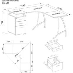 HJh-OFFICE Schreibtisch Castor, 673420, Nussbaum, Mit Standcontainer, 151,2 X 143,4cm, L-Form 9 HJh-OFFICE Schreibtisch Castor, 673420, Nussbaum, Mit Standcontainer, 151,2 X 143,4cm, L-Form -Geschäft Für Bürobedarf 422fc74033723164ec3bbcc878f04148175658a2 schreibtisch hjh office castor 673420 nussbaum