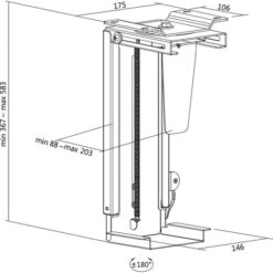 LogiLink PC-Halterung EO0030, Zum Unterbau Für Schreibtische, Schwarz -Geschäft Für Bürobedarf 4c858a841b1dde7f95cbe7c7357e7d54e3c945e7 pc halterung logilink eo0030