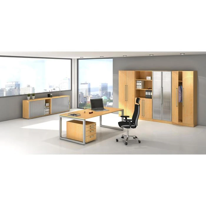 Hammerbacher Schreibtisch R-Serie, Buche, Höhenverstellbar, 80 X 65-85 X 80cm 4 Hammerbacher Schreibtisch R-Serie, Buche, Höhenverstellbar, 80 X 65-85 X 80cm – Bild 2