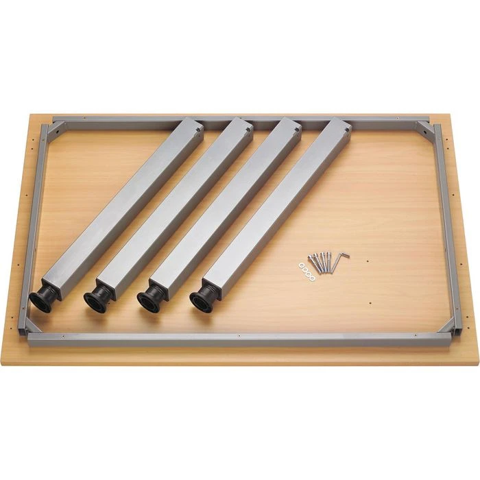 Hammerbacher Schreibtisch Q-Serie, Weiß, Höhenverstellbar, 200 X 68-83,5 X 100cm 5 Hammerbacher Schreibtisch Q-Serie, Weiß, Höhenverstellbar, 200 X 68-83,5 X 100cm – Bild 3