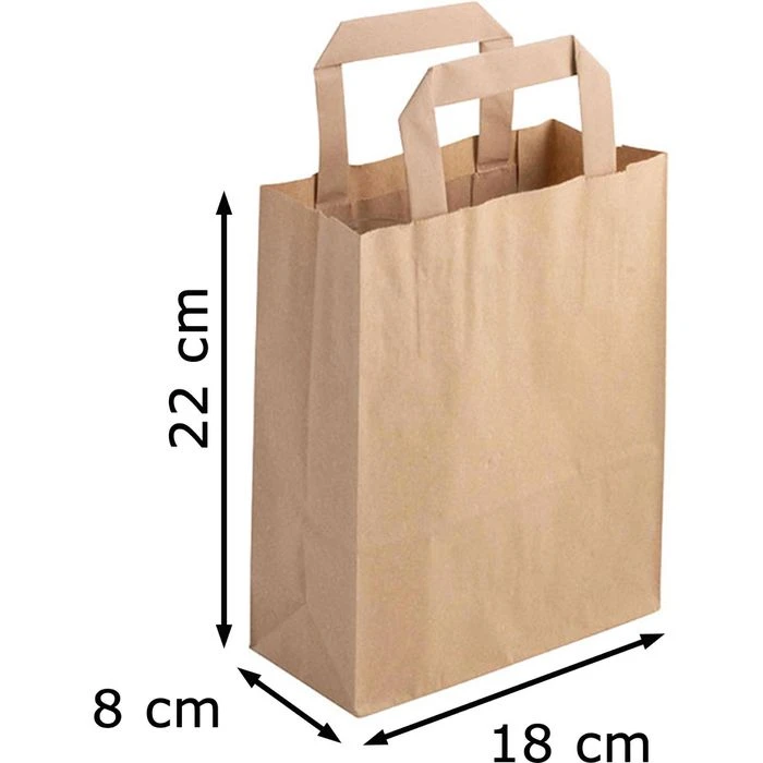 Biozoyg Tragetaschen Braun, 18 X 22cm, Papiertüten Mit Henkel, 250 Stück 4 Biozoyg Tragetaschen Braun, 18 X 22cm, Papiertüten Mit Henkel, 250 Stück – Bild 2