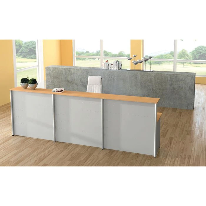 Kerkmann Empfangstheke Genua 3995, Silber / Buche, 116 X 115 X 70, Grundtheke Gerade 5 Kerkmann Empfangstheke Genua 3995, Silber / Buche, 116 X 115 X 70, Grundtheke Gerade – Bild 3