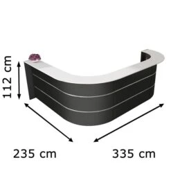 Kerkmann Empfangstheke Bari 3557, Anthrazit / Weiß, 335 X 112 X 235cm, Winkeltheke -Geschäft Für Bürobedarf 5e7a2d499e448b8f6530a8fa9e756698fa970211 empfangstheke kerkmann bari 3557
