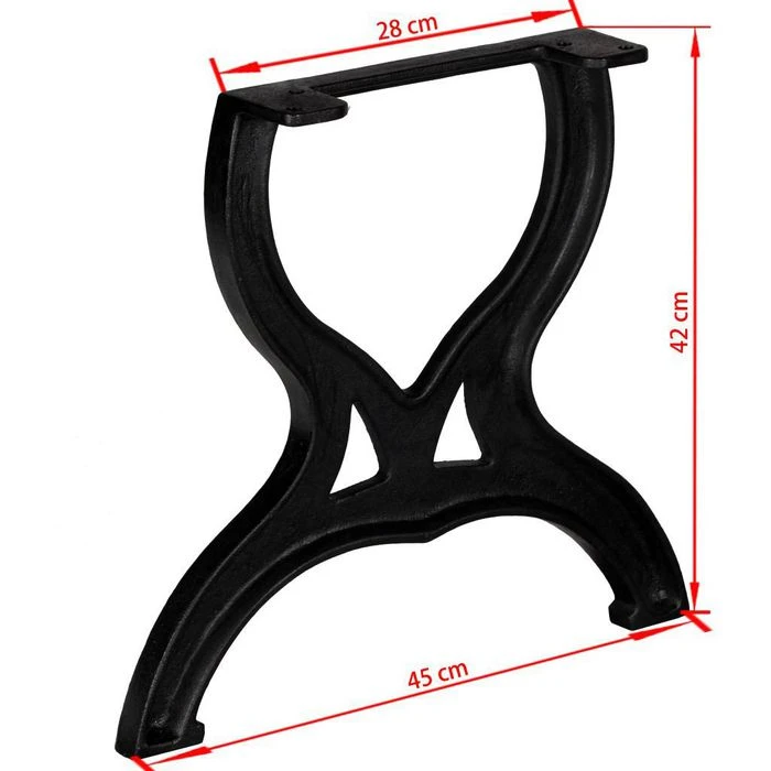 VidaXL Tischbein 245433, Esstischbeine, Höhe 42cm, Schwarz, 2 Stück 10 VidaXL Tischbein 245433, Esstischbeine, Höhe 42cm, Schwarz, 2 Stück – Bild 8