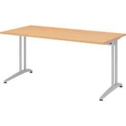 Hammerbacher Schreibtisch B-Serie, Buche, Maße: 160 X 80cm