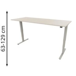 Fm-Büromöbel Schreibtisch Move 2.0, Akazie, Elektrisch Höhenverstellbar, 200 X 63-129 X 80cm