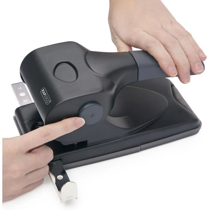 RAPESCO Locher ALU 65, 1015, Schwarz, Registraturlocher, Stanzleistung Ca. 65 Blatt 6 RAPESCO Locher ALU 65, 1015, Schwarz, Registraturlocher, Stanzleistung Ca. 65 Blatt – Bild 4