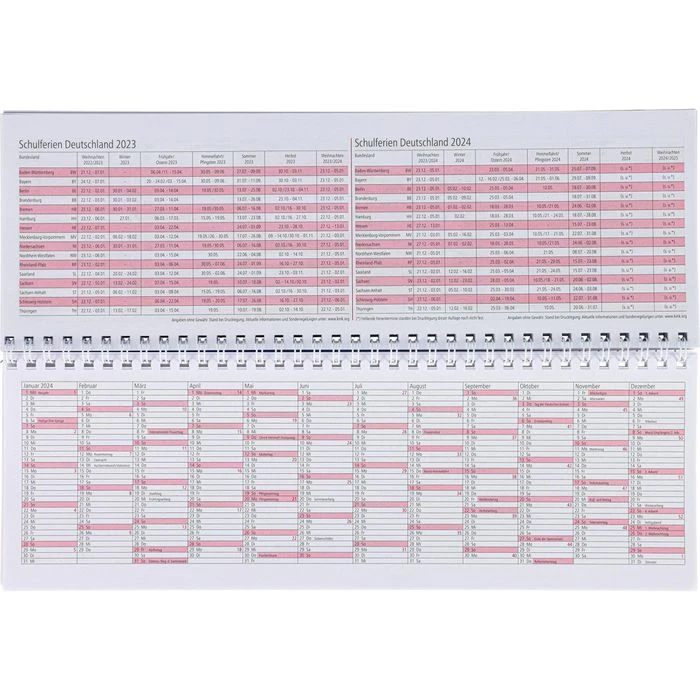 Herlitz Tischkalender Colour, 1 Woche Auf 2 Seiten, Quer, Register, 30 X 11 Cm 8 Herlitz Tischkalender Colour, 1 Woche Auf 2 Seiten, Quer, Register, 30 X 11 Cm – Bild 6
