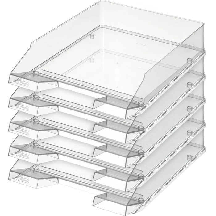 Herlitz Briefablage 9923202, A4, Glasklar, Kunststoff, 5 Stück 3 Herlitz Briefablage 9923202, A4, Glasklar, Kunststoff, 5 Stück