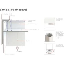 Quadrifoglio Empfangstheke Z2C73, Weiß / Beton, 166 X 113 X 88cm, Rezeption -Geschäft Für Bürobedarf 6bc7863954ef17fedb3a325ace8c02f3916bd21c empfangstheke quadrifoglio z2c73