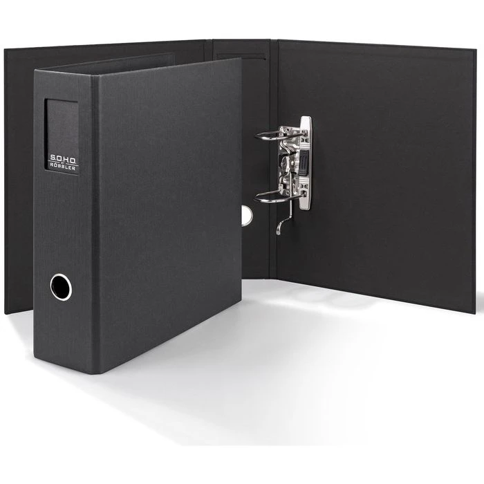 Rössler-Papier Ordner 1317452709 S.O.H.O., Karton, A4, 8,5cm, Schwarz, Mit Rückenschild 5 Rössler-Papier Ordner 1317452709 S.O.H.O., Karton, A4, 8,5cm, Schwarz, Mit Rückenschild – Bild 3