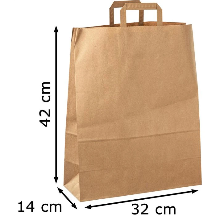 Topcraft Tragetaschen Braun, 32 X 42cm, Papiertüten Mit Henkel, 250 Stück 4 Topcraft Tragetaschen Braun, 32 X 42cm, Papiertüten Mit Henkel, 250 Stück – Bild 2