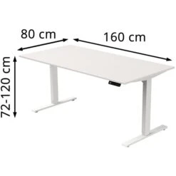 Kerkmann Schreibtisch Move 3, 3805, Weiß, Elektrisch Höhenverstellbar, 160 X 72-120 X 80cm -Geschäft Für Bürobedarf 710fcf1ced8d4e98fd34643b9da6b2d596a32892 schreibtisch kerkmann move 3 3805 weiss