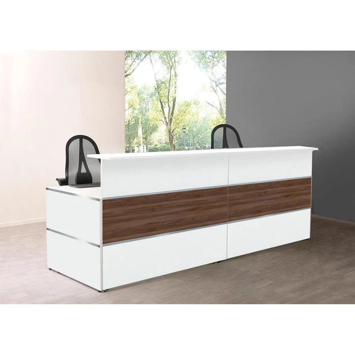 Kerkmann Empfangstheke Atlantis 3302, Nussbaum / Weiß, 135 X 108 X 92, Grundtheke Gerade 6 Kerkmann Empfangstheke Atlantis 3302, Nussbaum / Weiß, 135 X 108 X 92, Grundtheke Gerade – Bild 4