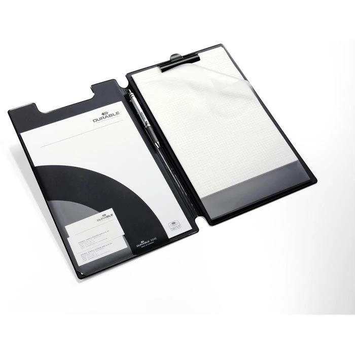 Durable Klemmbrettmappe 233201, A4+, Kunststoffbezug, Mit Stiftehalter, Schwarz 5 Durable Klemmbrettmappe 233201, A4+, Kunststoffbezug, Mit Stiftehalter, Schwarz – Bild 3