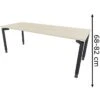 Fm-Büromöbel Schreibtisch Fm11, Königsahorn, Höhenverstellbar, 200 X 68-82 X 80cm -Geschäft Für Bürobedarf 728d292c268f28c65cb562cec607a43c64afb38e schreibtisch fm bueromoebel fm11 koenigsahorn