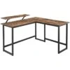 Vasagle Schreibtisch LWD56X, Braun, Vintage, Maße: 140 X 130cm, L-Form -Geschäft Für Bürobedarf 729329e6dddc01773d486d5cbe0ab14cad645657 schreibtisch vasagle lwd56x braun