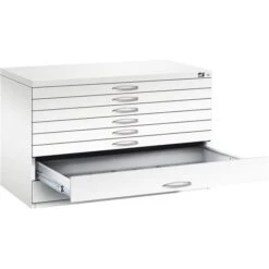 CP-Möbel Planschrank Serie 7101-200, DIN A1, 8 Schübe, 110 X 76 X 76,5 Cm, Verkehrsweiß