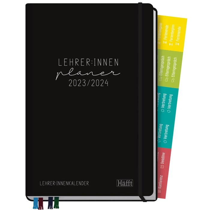 Häfft Lehrerkalender Black Edition, 1 Woche Auf 2 Seiten, A5+ 5 Häfft Lehrerkalender Black Edition, 1 Woche Auf 2 Seiten, A5+ – Bild 3